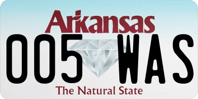 AR license plate 005WAS