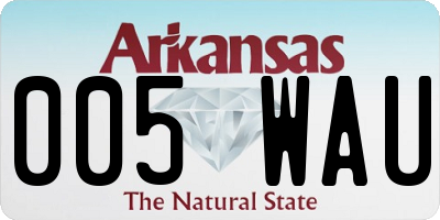 AR license plate 005WAU