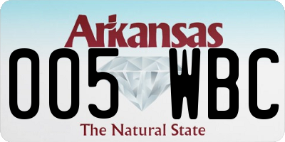 AR license plate 005WBC