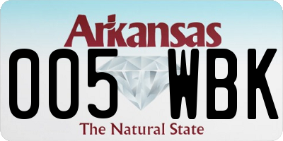 AR license plate 005WBK