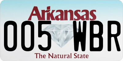 AR license plate 005WBR