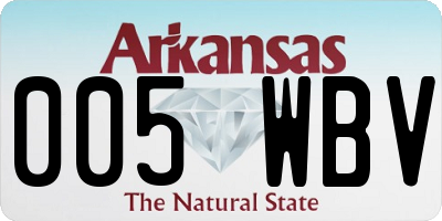 AR license plate 005WBV
