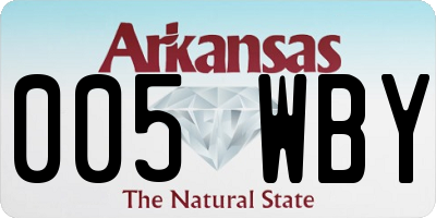 AR license plate 005WBY