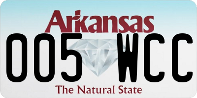 AR license plate 005WCC