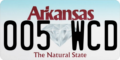 AR license plate 005WCD