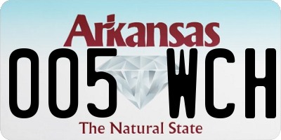 AR license plate 005WCH