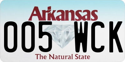 AR license plate 005WCK