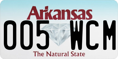 AR license plate 005WCM