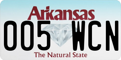 AR license plate 005WCN