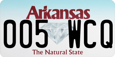 AR license plate 005WCQ