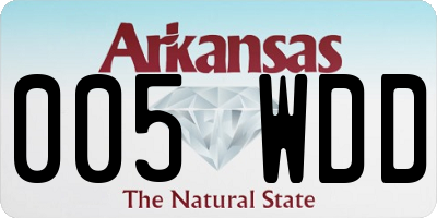 AR license plate 005WDD