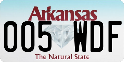 AR license plate 005WDF