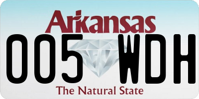 AR license plate 005WDH