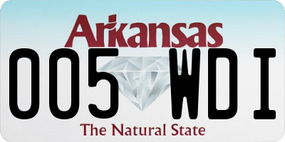 AR license plate 005WDI