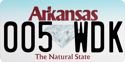 AR license plate 005WDK