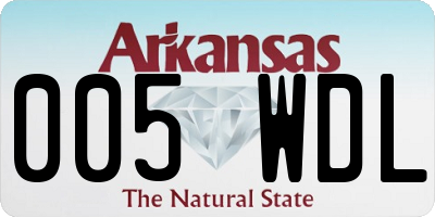 AR license plate 005WDL