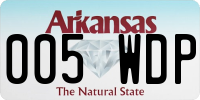 AR license plate 005WDP