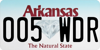 AR license plate 005WDR