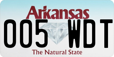 AR license plate 005WDT