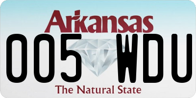 AR license plate 005WDU