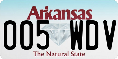 AR license plate 005WDV