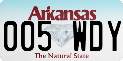 AR license plate 005WDY