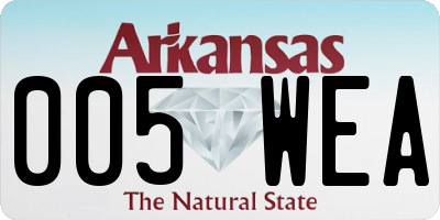 AR license plate 005WEA