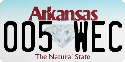 AR license plate 005WEC