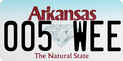 AR license plate 005WEE