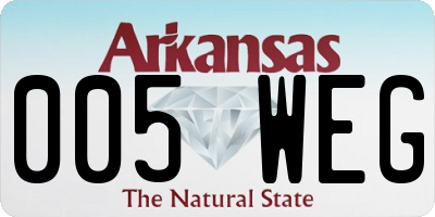 AR license plate 005WEG