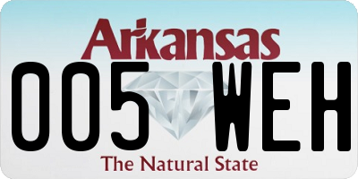 AR license plate 005WEH