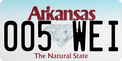 AR license plate 005WEI