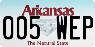 AR license plate 005WEP