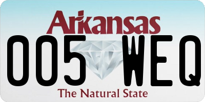 AR license plate 005WEQ