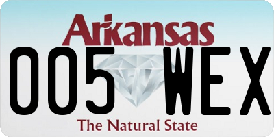 AR license plate 005WEX