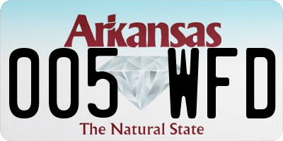 AR license plate 005WFD