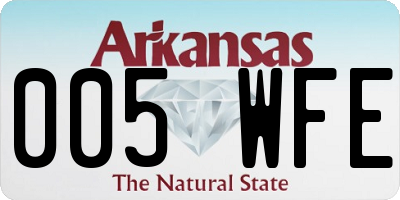 AR license plate 005WFE
