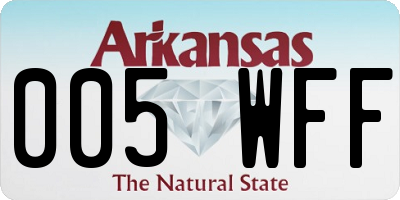 AR license plate 005WFF