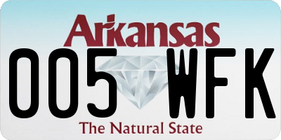AR license plate 005WFK