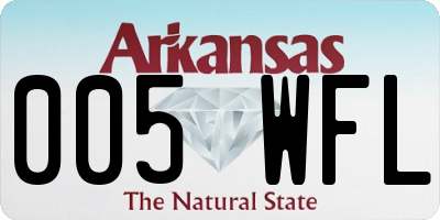 AR license plate 005WFL