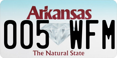 AR license plate 005WFM