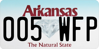 AR license plate 005WFP