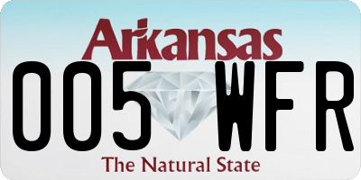 AR license plate 005WFR