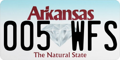 AR license plate 005WFS