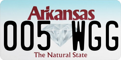 AR license plate 005WGG