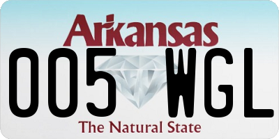 AR license plate 005WGL