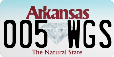AR license plate 005WGS