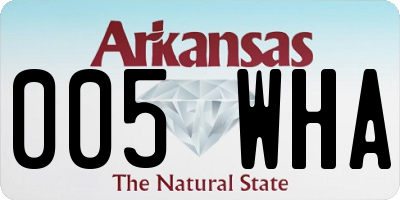 AR license plate 005WHA