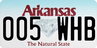 AR license plate 005WHB