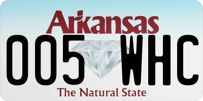 AR license plate 005WHC